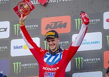 Tim Gajser vom Team HRC verzeichnete seinen siebten MXGP-Gesamttagessieg der Saison.