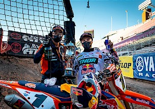 Cooper Webb gewinnt die 14. Runde des AMA Supercross Serie 2020 in Salt Lake City.