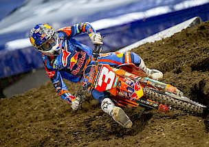 Eli Tomac verteidigt mit einem Podiumsplatz in Anaheim seine Gesamtführung in der 450SX-Klasse